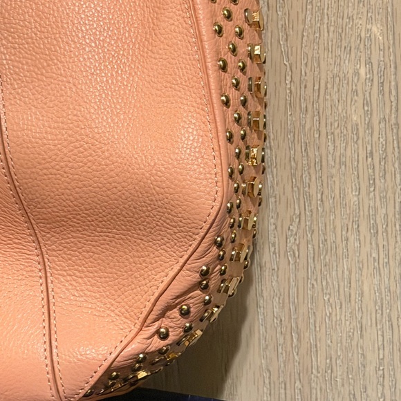 Elizabeth Laine Studded Leather Crossbody / Shoulder Bag – Blush Pink main image 6